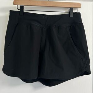 Land's End Black Running/Athletic Shorts with Side Pockets